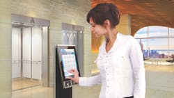 Lady using Tyssenkrupp Agile