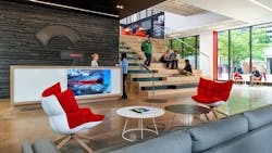 Gensler's Denver office lobby space. Photo courtesy Gensler