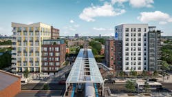 The Phase I And Phase Ii Buildings At 43 Green Bracket The 43rd St Green Line &ldquo;l&rdquo; Station In Chicago&rsquo;s Bronzeville Neighborhood