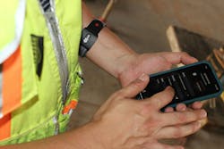 Rogers O'brien's Safety Manager Utilizes The Polar Armband To Monitor His Biometrics While On The Jobsite