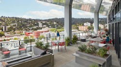 The ALTA Art Tower in Portland, Ore., designed by Ankrom Moisan and developed with Wood Partners