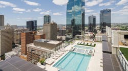 The recently completed Deco 969 is the newest luxury high rise designed by GDA and the first tower of its kind to rise in Fort Worth in over 30 years. Photo courtesy KTGY/GDA
