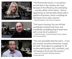 What Sponsors say about ProConnect Events What Sponsors say about ProConnect Events