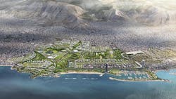 Aerial rendering of project site