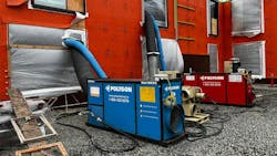 Water mitigation on mass timber project