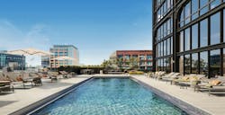 Rooftop pool deck rendering Rooftop pool deck rendering