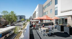 Accessible rooftop area for multifamily space
