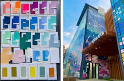 Color palette for parking garage moving mural Color palette for parking garage moving mural