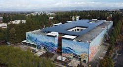 Parking garage California aerial view Parking garage California aerial view