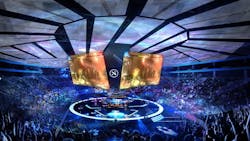 The center stage layout for Populous's ceiling