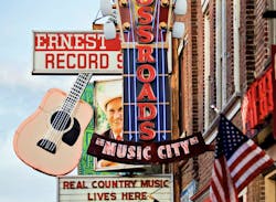 Nashville music street signage