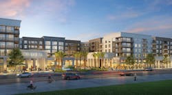 Wisteria at Warner Center, Los Angeles, designed by KTGY, is a prime example. Rendering: KTGY