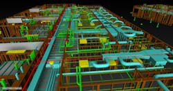 Building Information Modeling Used For Ceiling Based Mep Coordination