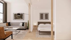 A Lighter Color Palette Increases Openness In Micro Studio Units Of Less Than 500 Square Feet