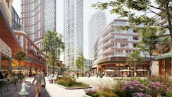 When complete, Cloverdale will include revitalized retail, residential and green spaces. (CNW Group/Mattamy Homes Limited)