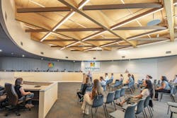 Northglenn, a Denver suburb, opens a net zero, all-electric city hall with a mass timber structure. Photo courtesy City of Northglenn