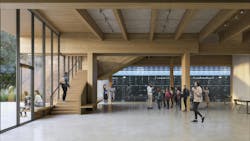 Jen-Hsun Huang and Lori Mills Huang Collaborative Innovation Complex at Oregon State University aims to be the first all-mass-timber lab meeting rigorous vibration criteria, design by ZGF
