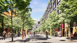 Extended Mulberry Street. Looking North toward Rector Street. &copy; SOM | Photo courtesy of NJPAC