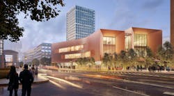 Cooperman Family Arts Education and Community Center. View north on Mulberry Street. &copy; Weiss/Manfredi | Photo courtesy of NJPAC