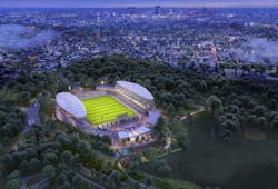Stadium renovation plans unveiled for Boston&rsquo;s National Women&rsquo;s Soccer League Courtesy Stantec