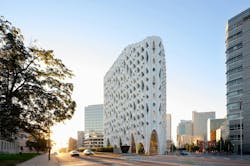 Populus Hotel, Denver, the first carbon positive hotel in the United States. Photo: Jason O'Rear, courtesy The Beck Group Populus Hotel, Denver, the first carbon positive hotel in the United States. Photo: Jason O'Rear, courtesy The Beck Group