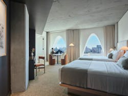 Populus Hotel, Denver, the first carbon positive hotel in the United States. Photo: Steve Hall, courtesy The Beck Group