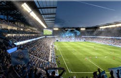 Etiihad Park's development will include a 35,000-sf community center. Image credit: HOK Etiihad Park's development will include a 35,000-sf community center. Image credit: HOK