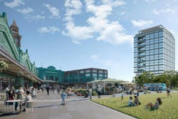 Warmington Plaza at Hoboken Connect will include an outdoor Farmer’s Market. Image: LCOR Warmington Plaza at Hoboken Connect will include an outdoor Farmer’s Market. Image: LCOR