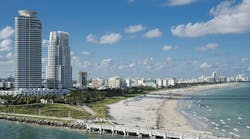 Miami beach sunny day