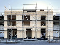 Single family home under construction by AUAR's robotic microfactory. Single family home under construction by AUAR's robotic microfactory.