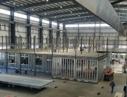 Modules under construction at a MODLOGIQ factory. Photo provided by MODLOGIQ