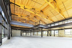Echo Street in Atlanta, Ga., utilizes a hybrid steel frame with cross-laminated timber (CLT) for decking, ideal for its natural thermal qualities and absorption of acoustic reverberations. Photo &copy; Capitol Photography Partners, LLC