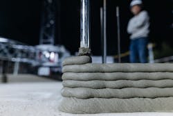 Modern construction of 3D houses. printed house using a 3D printer. printed house on a 3D printer, innovative construction technologies.