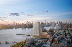 The Riverie in Brooklyn’s Greenpoint neighborhood. Rendering by The Boundary The Riverie in Brooklyn’s Greenpoint neighborhood. Rendering by The Boundary