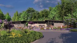 Entrance to the new Barbey Family Welcome Center, courtesy GWWO