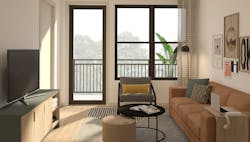 Through Built to Spec, the MCA and Morgan Li teams collaborate with developers to understand their vision, project parameters and budget, then tailor purpose-built pieces for student unit living rooms, kitchens, and bedrooms. Image © MCA Through Built to Spec, the MCA and Morgan Li teams collaborate with developers to understand their vision, project parameters and budget, then tailor purpose-built pieces for student unit living rooms, kitchens, and bedrooms. Image © MCA