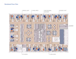 Chicago rendered floor plan. Rendering © Gensler Chicago rendered floor plan. Rendering © Gensler
