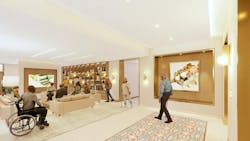 Senior living common space concept. Rendering &copy; Gensler