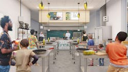 A teaching kitchen will educate kids about healthy eating and food preparation. A teaching kitchen will educate kids about healthy eating and food preparation.
