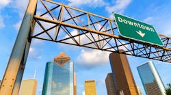 Huston skyline downtown from west at Texas US USA Huston skyline downtown from west at Texas US USA