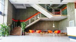 Modern commercial office building interior. Modern office building interior and decoration design.