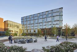 Innovation Village at Fanshawe College, London, Ontario, Canada, designed by Diamond Schmitt. Photo credit: Tom Arban Photography Inc., courtesy Diamond Schmitt