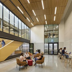 Innovation Village at Fanshawe College, London, Ontario, Canada, designed by Diamond Schmitt. Photo credit: Tom Arban Photography Inc., courtesy Diamond Schmitt