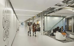 Innovation Village at Fanshawe College, London, Ontario, Canada, designed by Diamond Schmitt. Photo credit: Tom Arban Photography Inc., courtesy Diamond Schmitt