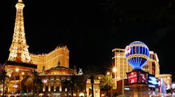 Paris Hotel and Casino, Las Vegas. Paris Hotel and Casino in Las Vegas at night.