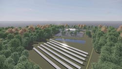 The new police station will be powered by a solar array.