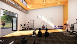 The new police station's staff amenities will iinclude a fitness center. The new police station's staff amenities will iinclude a fitness center.