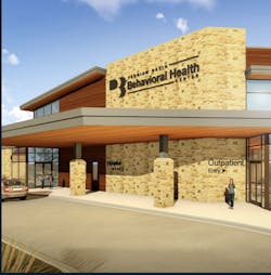 Permian Basin Behavioral Health Center. Image courtesy Robins & Morton