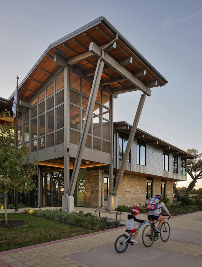 Cedar Park Public Library, Cedar Park, Texas. Photo: Robert Gomez, courtesy Lake Flato